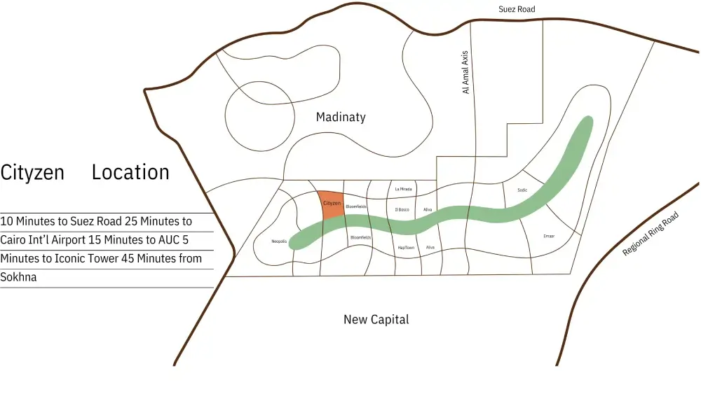 CityZen Mostakbal City location in East Cairo