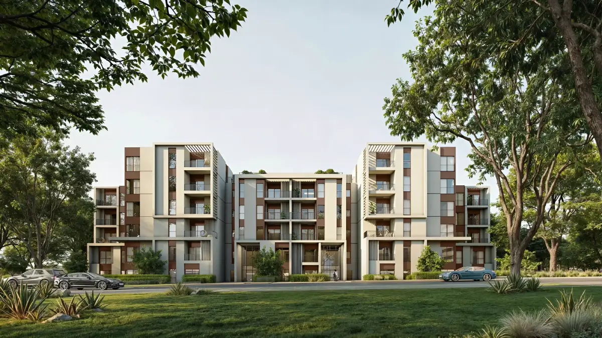 Modern architectural design at Solana East New Cairo