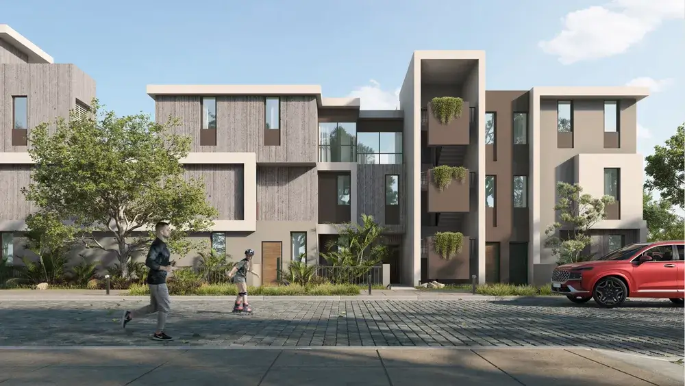 Walking and cycling tracks at Solana East New Cairo